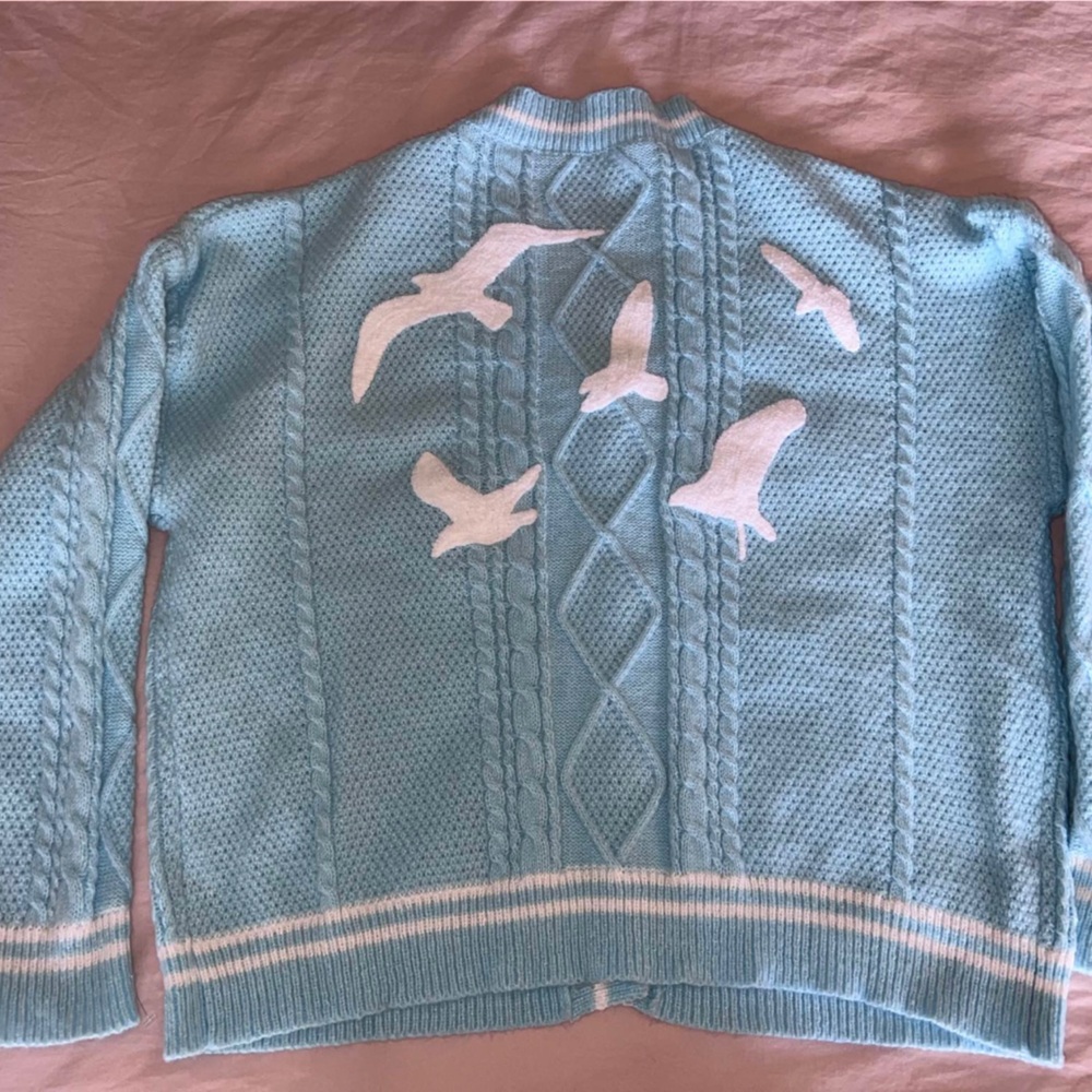 Taylor Swift 1989 baby blue cardigan sweater